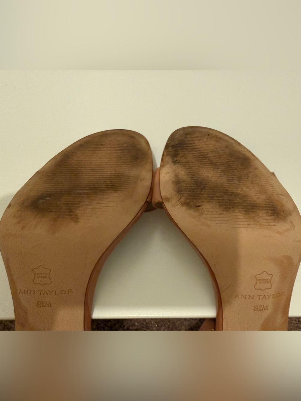 Ann Taylor Patent Leather Block Heel Sandals in Dusty Rose - Picture 7 of 11